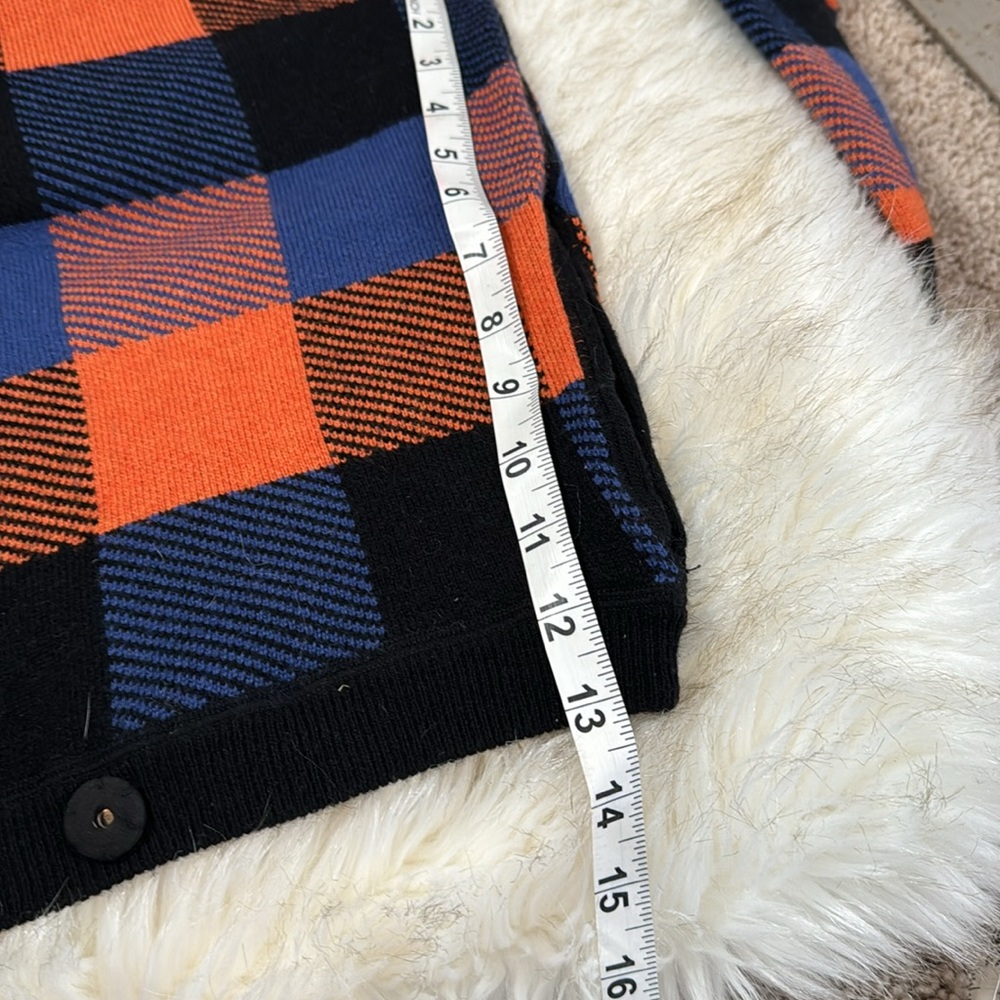 Urban Outfitters Atko mixed wool pocket sweater/ cardigan plaid M - Picture 6 of 8